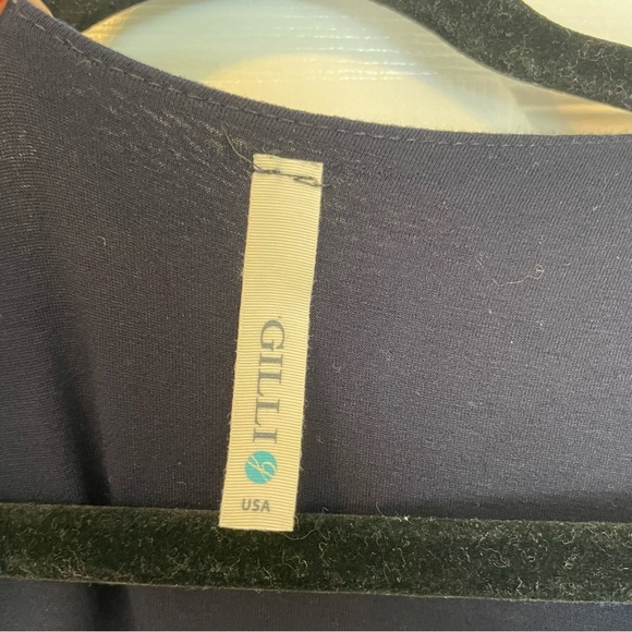 Gilli Navy and Red A-Line Dress with 3/4 Sleeves - Picture 8 of 8